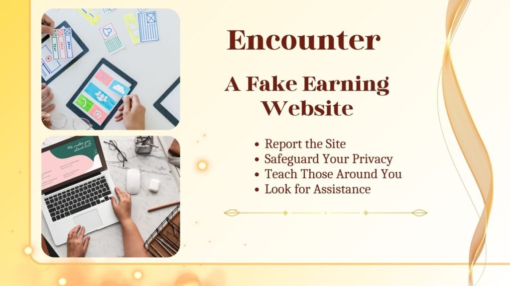 An image of fake earning website